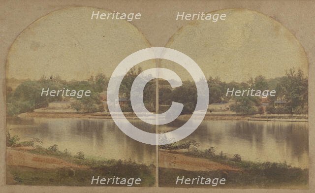 \View Near Philadelphia. Falls of Schuykill\, 1860s. Creator: New York Stereoscopic Company.