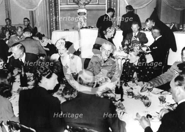 Nazis dining at the Berlin opera, Germany, c1939-1944. Artist: Unknown