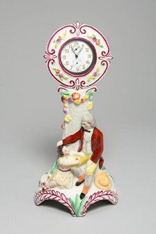 Watch and Stand, Staffordshire, c. 1830. Creator: Staffordshire Potteries.