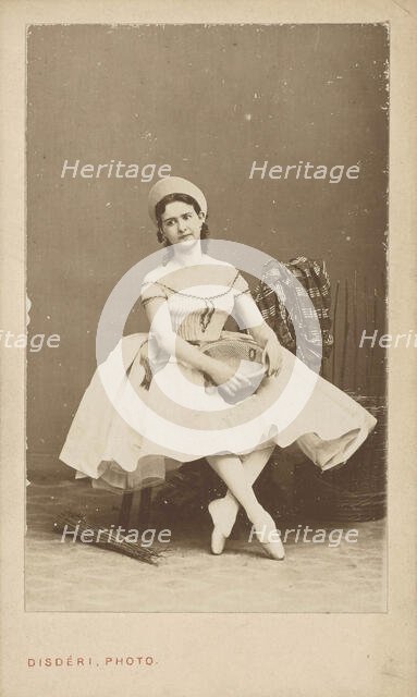 Portrait of the ballet dancer Marie Petipa (1857-1930), c1875. Creator: Disdéri, André Adolphe-Eugène (1819-1889).