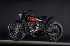 Harley Davidson OHV peashooter 1901. Artist: Simon Clay.