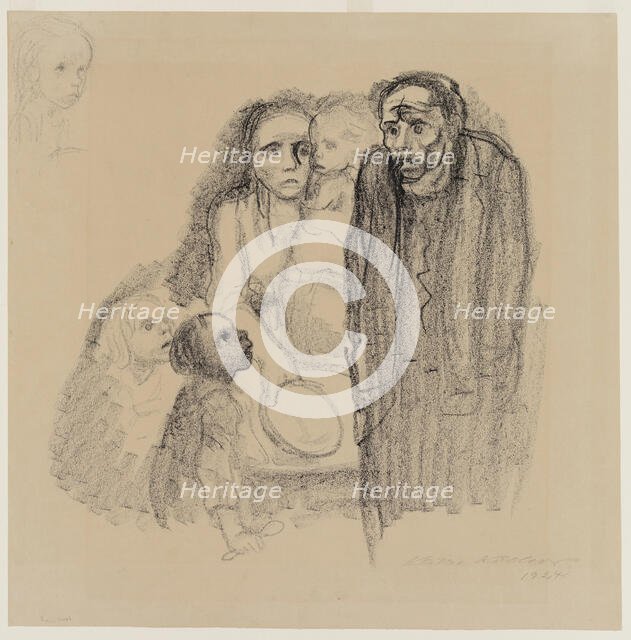 Empty Dishes, 1924. Creator: Kathe Kollwitz.