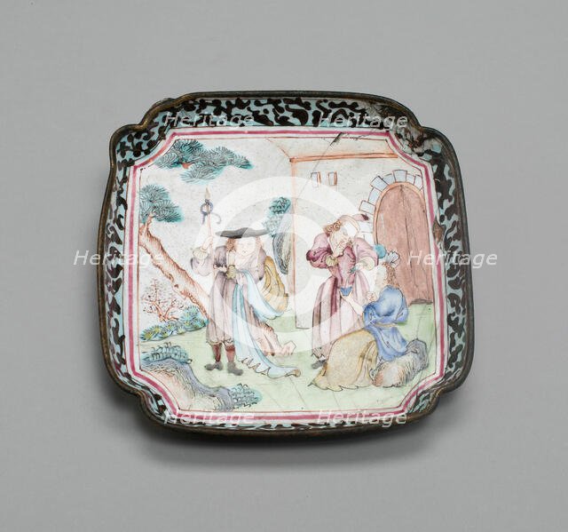 Tray, China, 1730/70. Creator: Jingdezhen Porcelain.