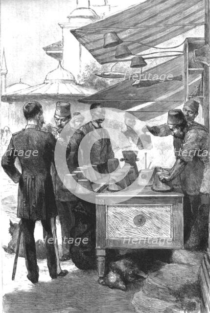 ''Life in the East -- Fez blockers in the Bazaar at Stamboul', 1890. Creator: Unknown.