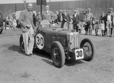 MG C type Midget of Frank Stanley Barnes at the RAC TT Race, Ards Circuit, Belfast, 1932. Artist: Bill Brunell.