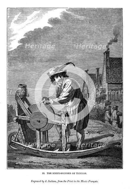 The Knife-grinder of Teniers, c1630-1690, (1843). Artist: J Jackson