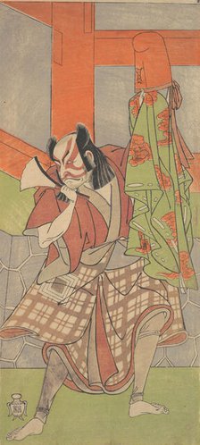 The Fourth Ichikawa Danjuro in the Role of Yahei-byoe Munekiyo, 12th month, 1768. Creators: Shunsho, Ichikawa Danjuro IV.