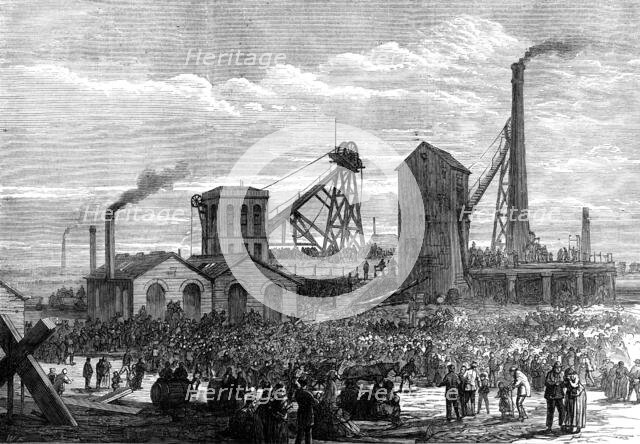 The Astley Deep Pit Colliery, Dukinfield: scene of the late explosion, 1874. Creator: Unknown.