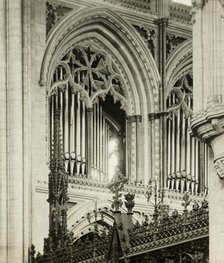 Ely Cathedral: Choir Triforium, North Side, c. 1891. Creator: Frederick Henry Evans.