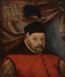Portrait of Stephen Báthory (1533-1586), King of Poland, 16th century. Creator: Martin Kober.