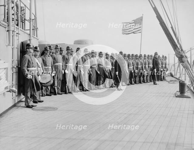 U.S.S. New York, marine guard, between 1893 and 1901. Creator: William H. Jackson.