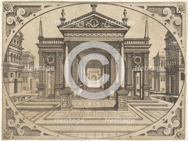 Plate from "Scenographiae...", ca. 1560. Creator: Johannes van Doetecum I.