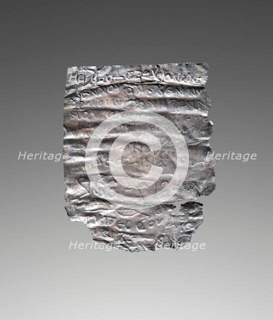 Tablet (Lamella) with an Incantation against Pain, 3rd century A.D. Creator: Unknown.