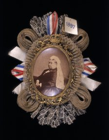 Brooch commemorating Queen Victoria's diamond jubilee, 1897. Artist: Unknown