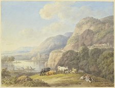 Mountain landscape with a lake, late 18th century. Creator: Carl Philipp Schallhas.