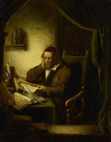 Old Man in his Study, 1833. Creator: George Gillis Haanen.