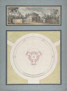 Project for a Temple Dedicated to the Trinity, Elevation and Plan, ca. 1783. Creator: Jean Nicolas Sobre.