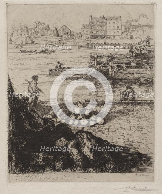 Le Débardeur: Quai de la Gare, 1894. Creator: Auguste Louis Lepère (French, 1849-1918).