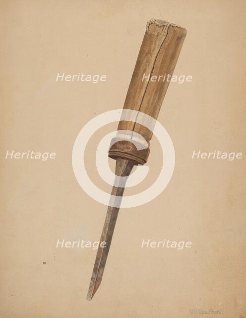 Wagon Maker's Chisel, c. 1942. Creator: William Frank.