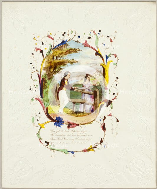 Dear Girl, Thy Hand (valentine), c. 1840. Creator: George Kershaw.