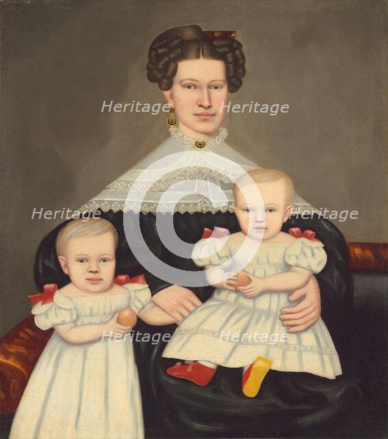 Mrs. Paul Smith Palmer and Her Twins, 1835/1838. Creator: Erastus Salisbury Field.
