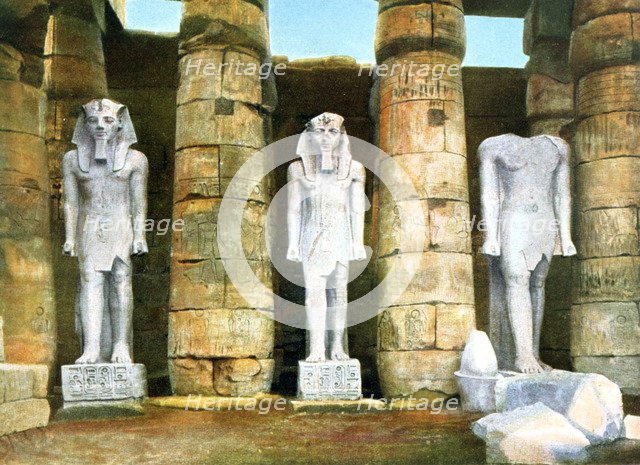 Three statues of Rameses II, Luxor, Egypt, 20th Century. Artist: Unknown