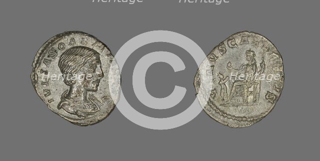 Denarius (Coin) Portraying Julia Soaemias, 218-222. Creator: Unknown.