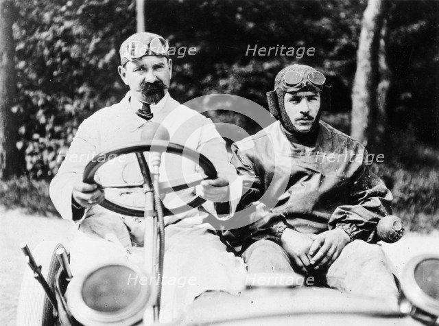 Racing drivers, 1907. Artist: Unknown