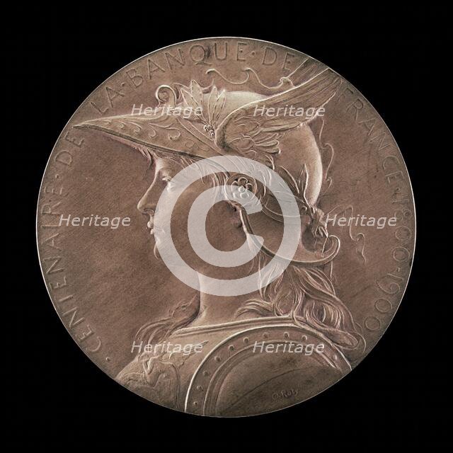 Centennial of the Bank of France, 1800-1900 [obverse], 1900. Creator: Louis Oscar Roty.