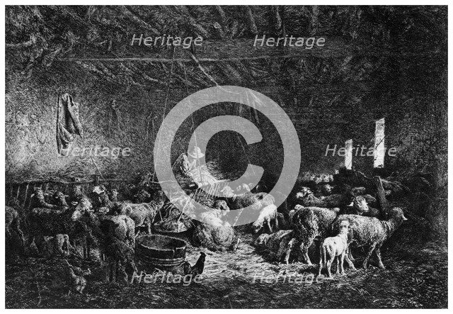 'La Bergerie', (The Shepherd), 1825-1890 (1924).Artist: Charles Emile Jacque