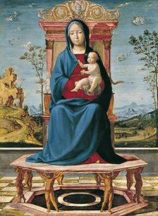 The Virgin and Child enthroned, 1495. Creator: Lorenzo Costa.