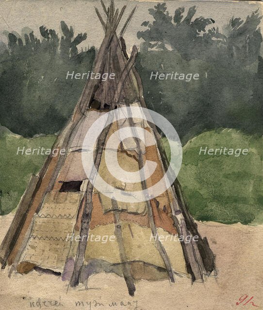 Plague in the forest, Selkups, 1920. Creator: A. G. Vargin.