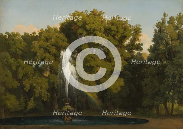 In the Park, Frascati. Study, 1848. Creator: Gustav Wilhelm Palm.