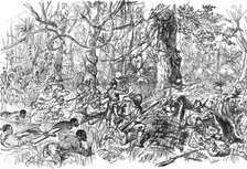 The Ashantee War: advancing on Coomassie, facsimile of a sketch by our special artist, 1874. Creator: Unknown.