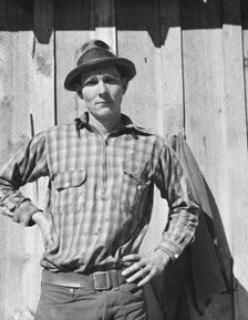 One of the thirty-six members of the Ola self-help sawmill co-op, Gem County, Idaho, 1939. Creator: Dorothea Lange.