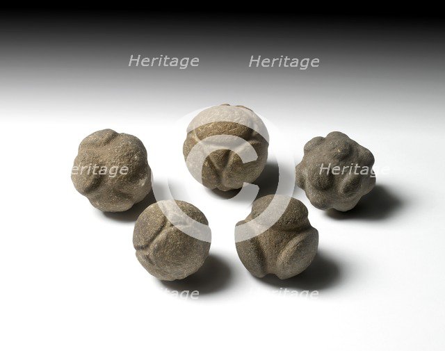 Carved stone balls, Neolithic - Early Bronze Age (Britain), c3000-2500 BC. Artist: Unknown.