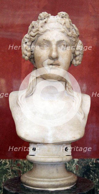 Portrait bust of Dionysus, God of Wine and patron of wine making. Artist: Unknown