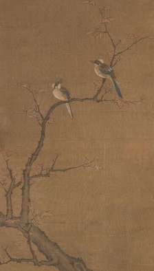 Two Birds on a Red Maple, about 1350. Creator: Zheng Xi.