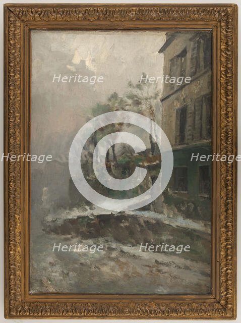 Rue de Montmartre under snow, c1900. Creator: Pierre-Jacques Pelletier.