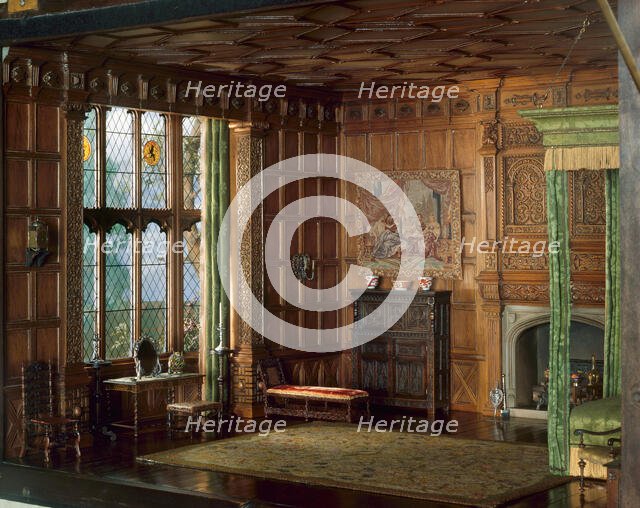 E-2: English Bedchamber of the Jacobean or Stuart Period, 1603-88, United States, c. 1937. Creator: Narcissa Niblack Thorne.