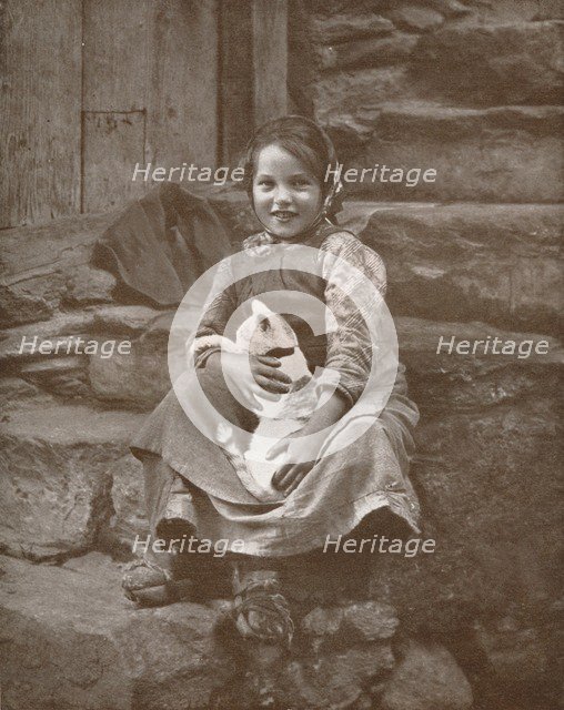 'Two Little Swiss Villagers at Hospenthal', 1916. Artist: Donald McLeish.