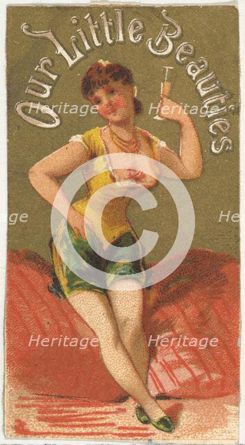 From the Girls and Children series (N58) promoting Our Little Beauties Cigarettes for Alle..., 1887. Creator: Allen & Ginter.