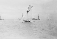 The gaff cutter 'Wigeon' under sail, 1910. Creator: Kirk & Sons of Cowes.