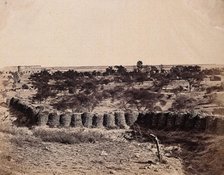 India: view from Mount Picket with Metcalfe's House and stables in the distance, c1858. Creator: Felice Beato.