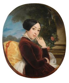Portrait of the singer and composer Pauline Viardot (1821-1910), 1844. Creator: Picot, François-Édouard (1786-1868).