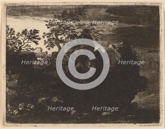 Large Rock at the River, probably c. 1645/1656. Creator: Allart van Everdingen.