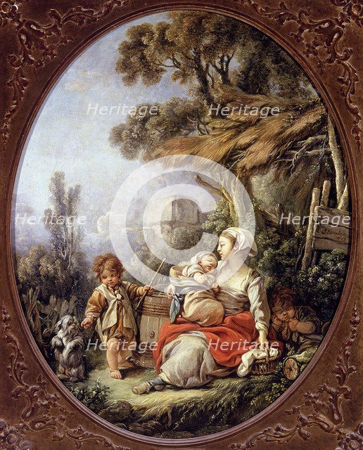 The Little Dog's Dance. Artist: Boucher, François (1703-1770)