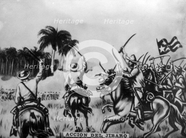 Battle of Jibaro, (1876), 1920s. Artist: Unknown