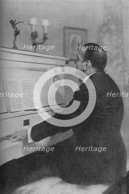 'Enrico Caruso - Italy's Famous Tenor at the Piano', c1925. Artist: Unknown.