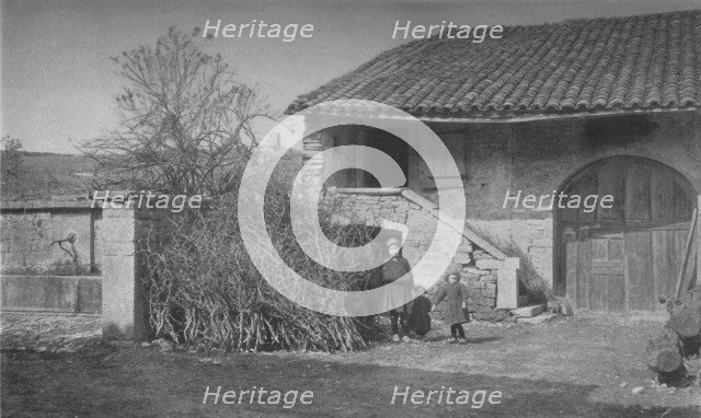 Farmyard, near Bahas, France, 1925. Artist: Unknown.
